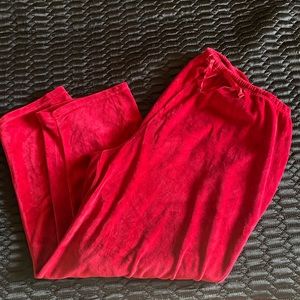 Ladies 3x Red Velour Pants